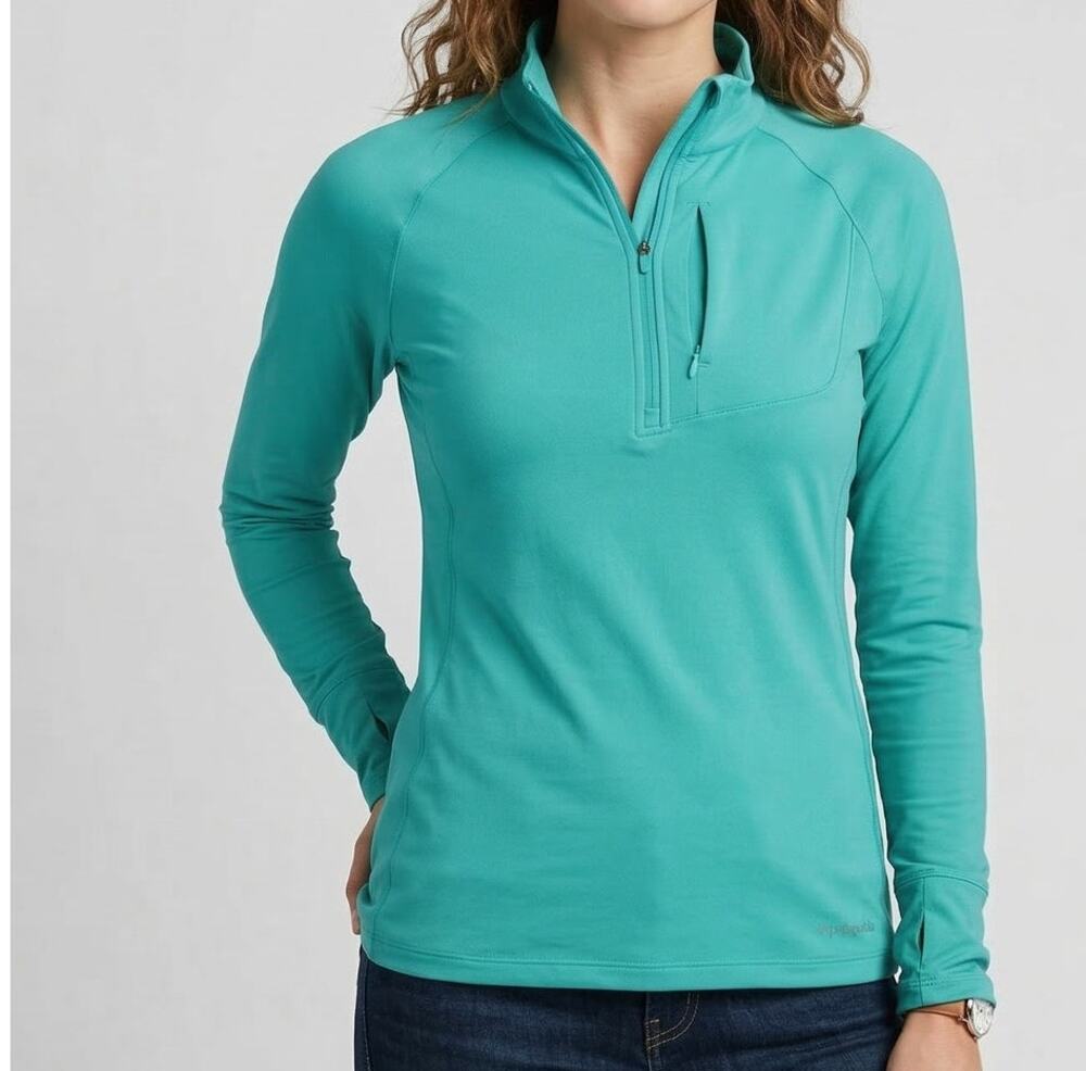 Merrell Select Wick Small Green Quarter Zip Jacket Polyester